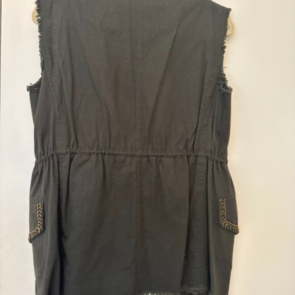 Zara Gold Beaded Military Vest, NWT, Olive Green, Size XS - Picture 11 of 13